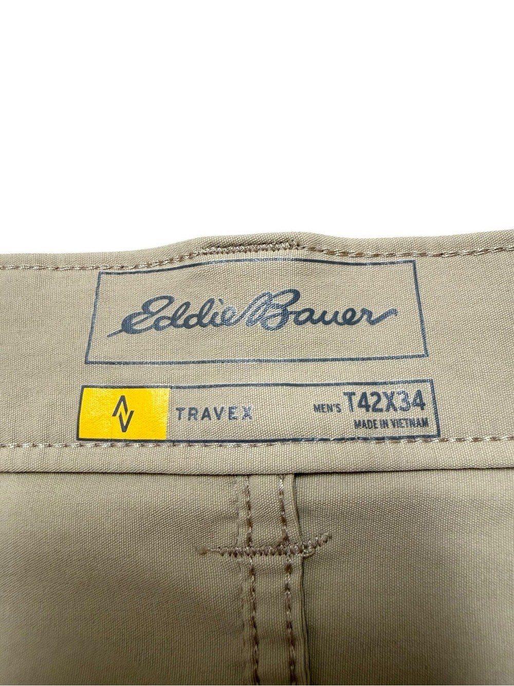 Eddie Bauer Men's Horizon Guide Chino Pants Slim Fit Light Khaki Slacks - 42/34 - Picture 6 of 11